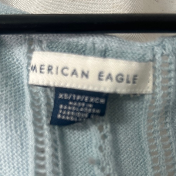 American Eagle Outfitters Powder Blue Knit Button Tank - Picture 2 of 3